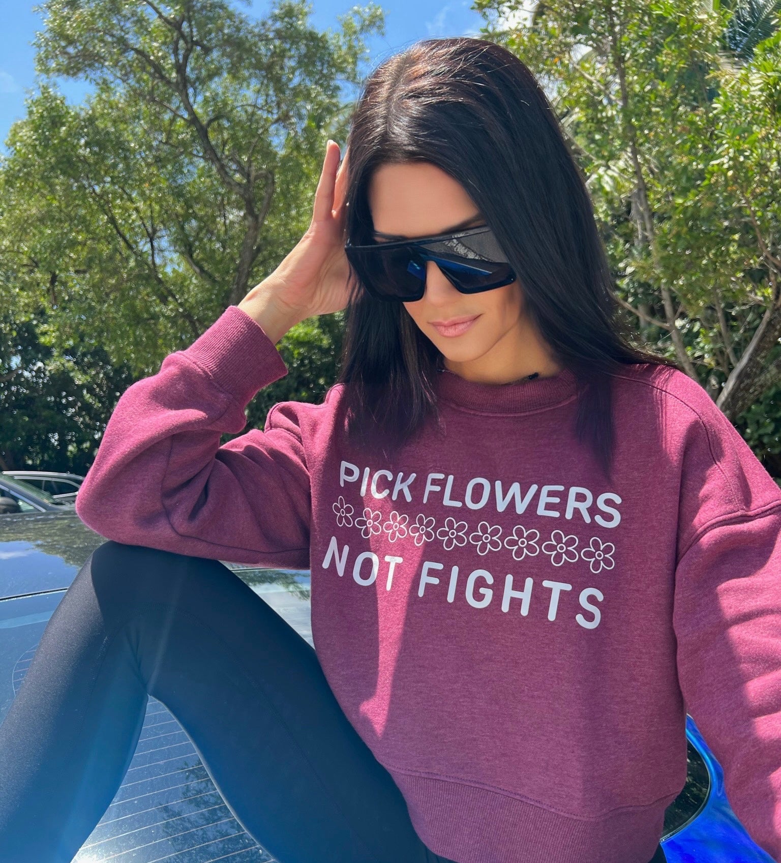 Spring Shirts Pick Flowers Not Fights Shirt Cute Be Kind 