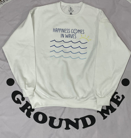 Happiness Comes in Waves crewneck